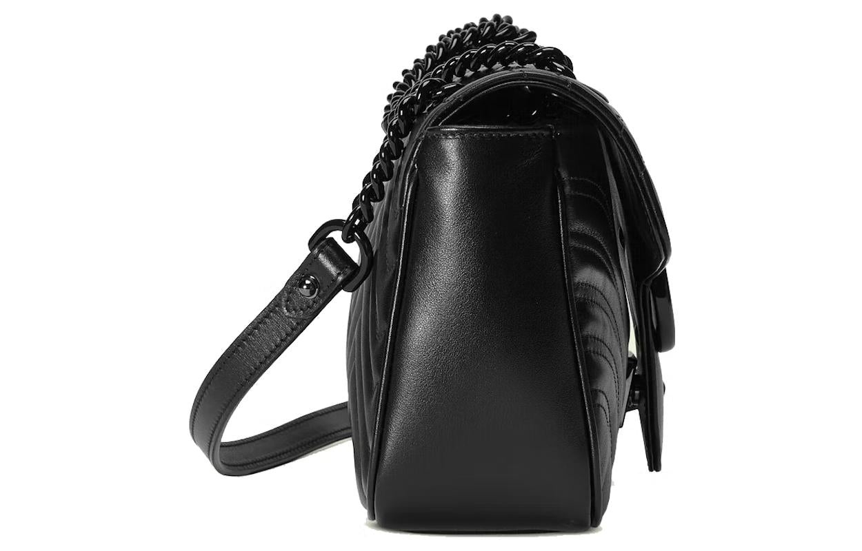 (WMNS) Gucci GG Marmont Matelasse Shoulder Bag Small 'Black' 443497-DTDFV-1000 - 2