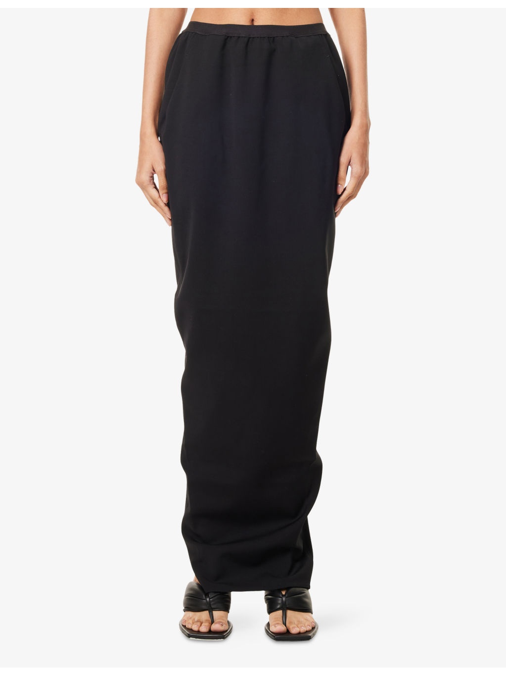 Soft Pillar Stretch-Wool Blend Maxi Skirt - 3