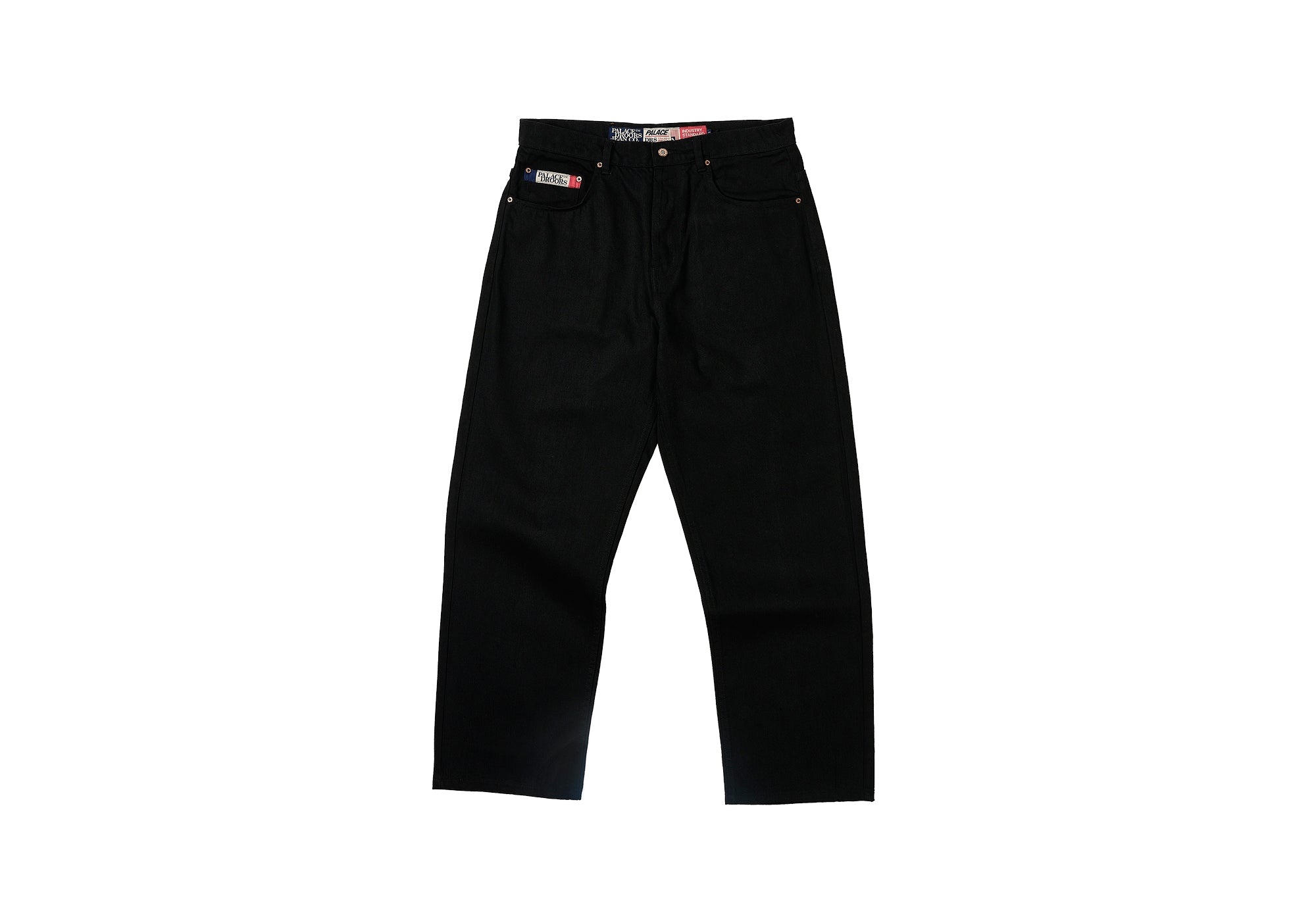 PALACE DROORS JEAN MEDIUM BLACK RINSE WASH - 1