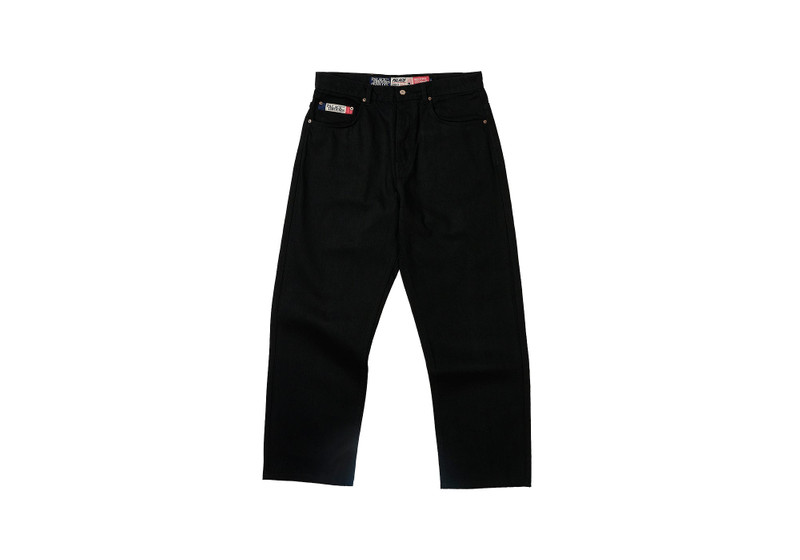 PALACE DROORS JEAN MEDIUM BLACK RINSE WASH - 1