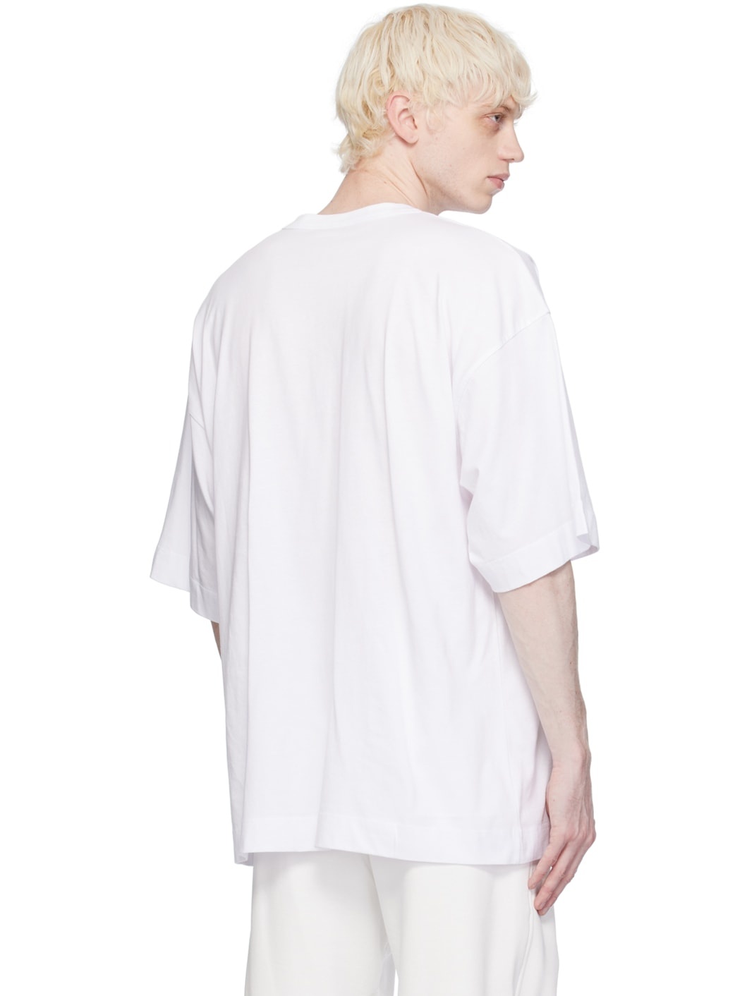 White Dropped Shoulders T-Shirt - 3