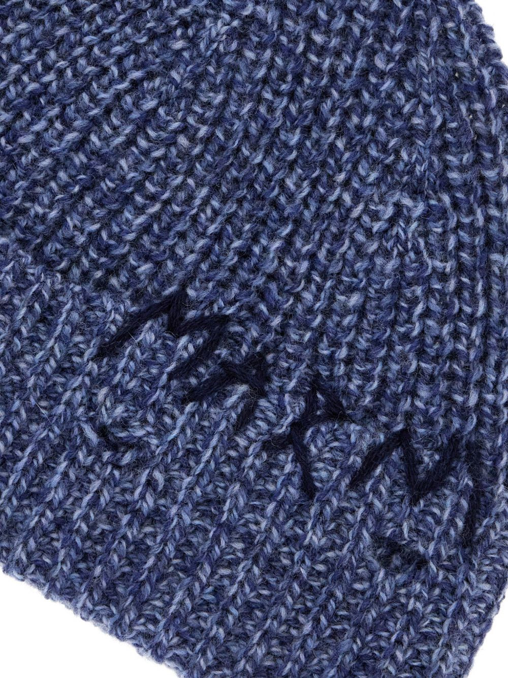 embroidered-logo knit beanie - 3