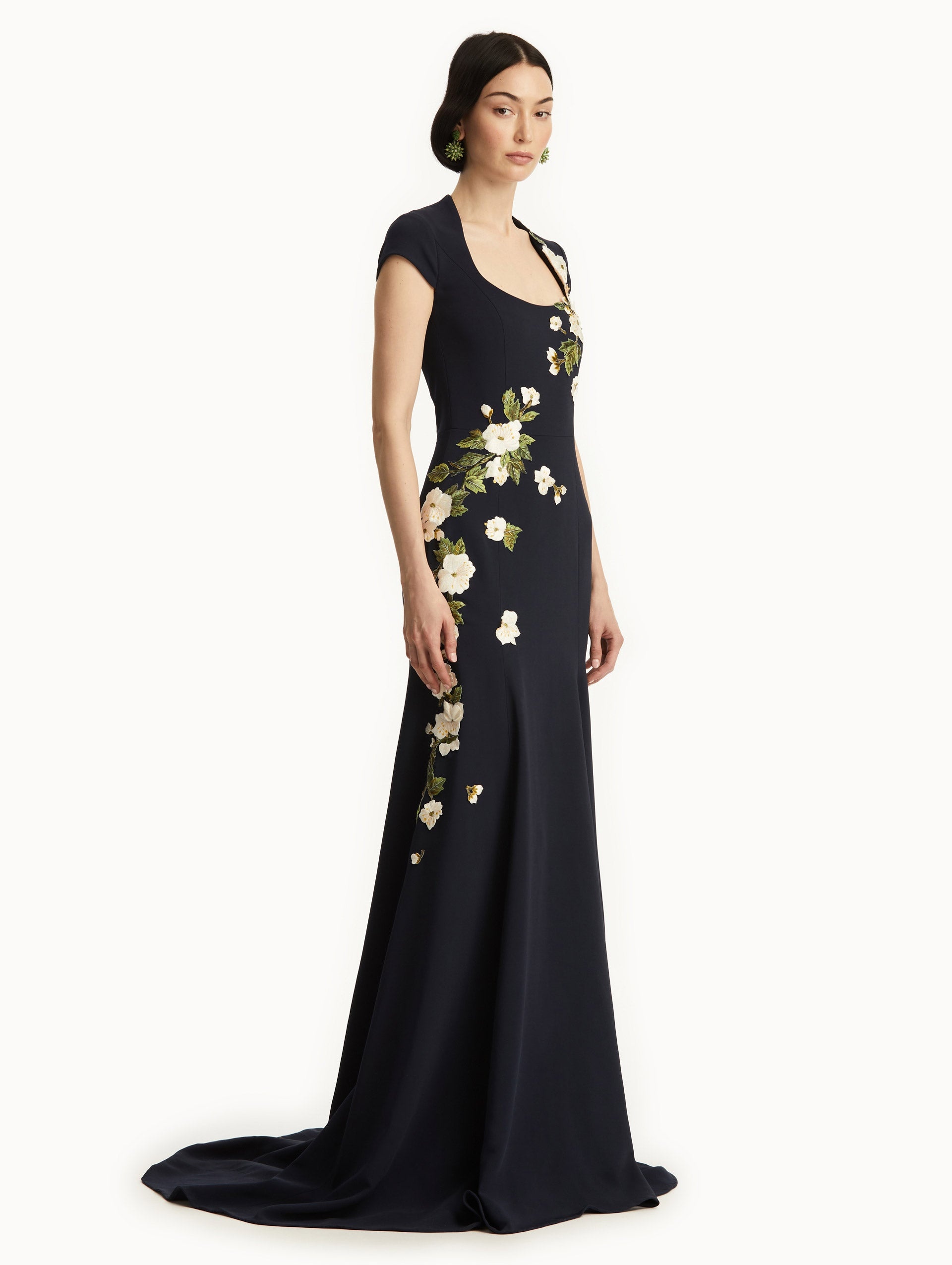 CHERRY BLOSSOM EMBROIDERED GOWN - 4