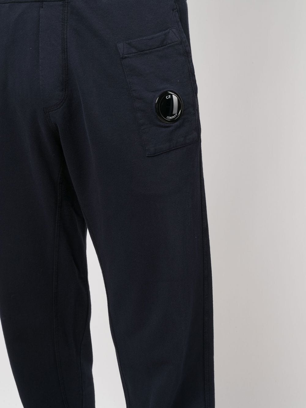 lens-detail cotton track pants - 5