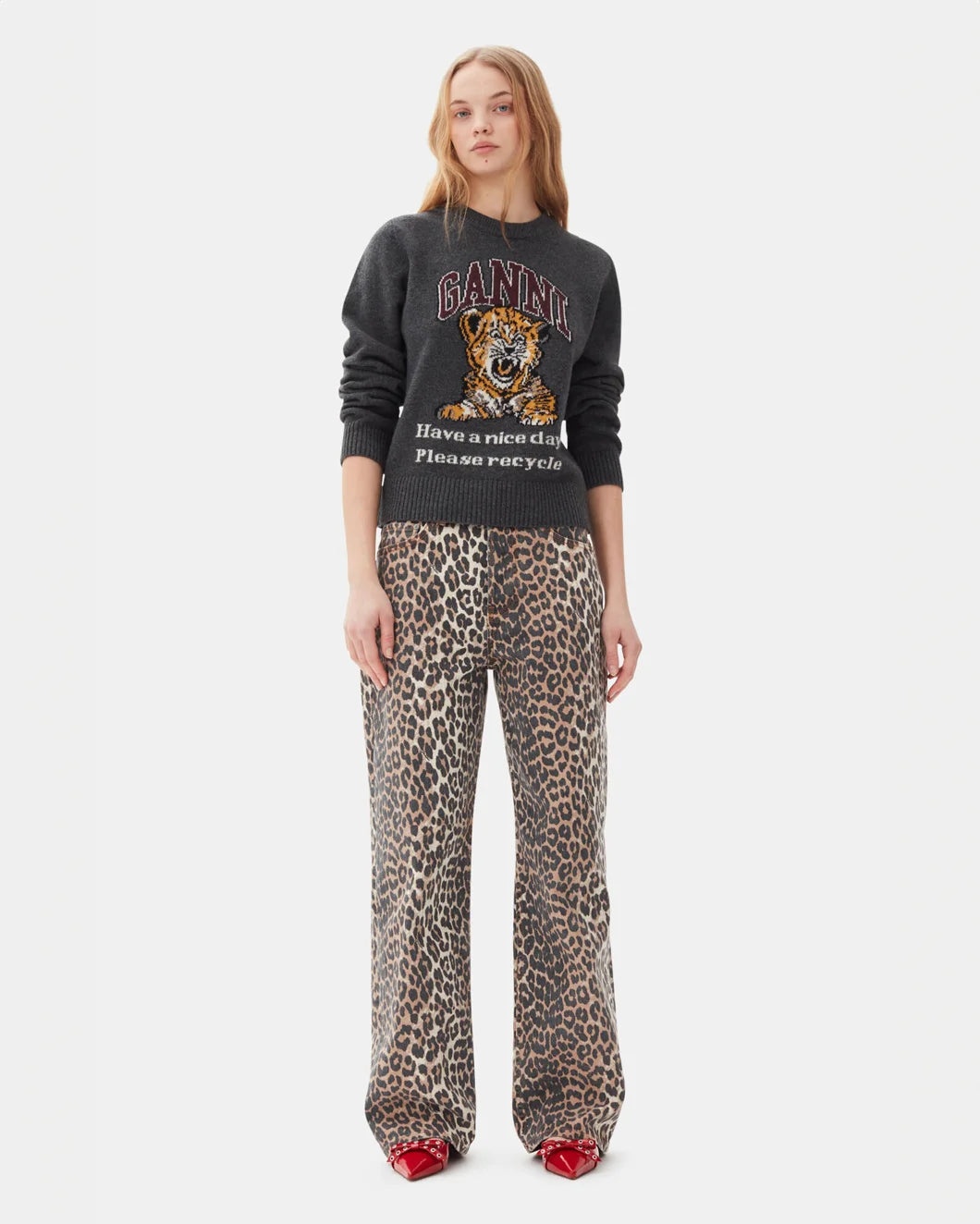 LEOPARD PRINT IZEY JEANS - 2