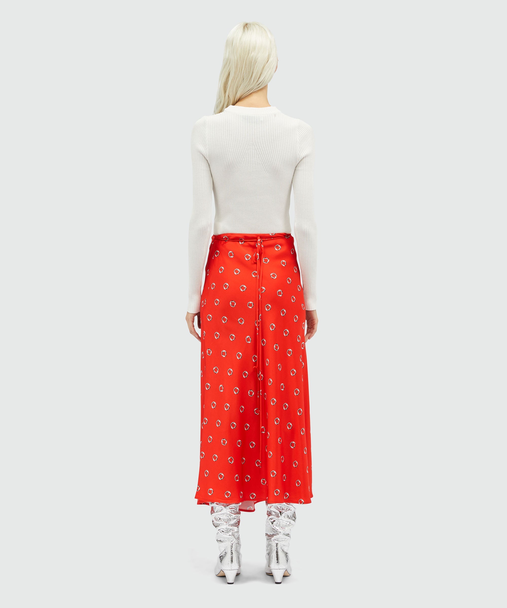 Fluid viscose print skirt - 3