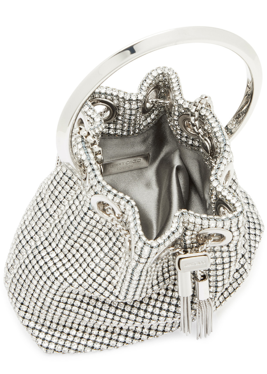 Jimmy Choo Micro Bon Bon Bucket Crystal-embellished Bucket bag - 4