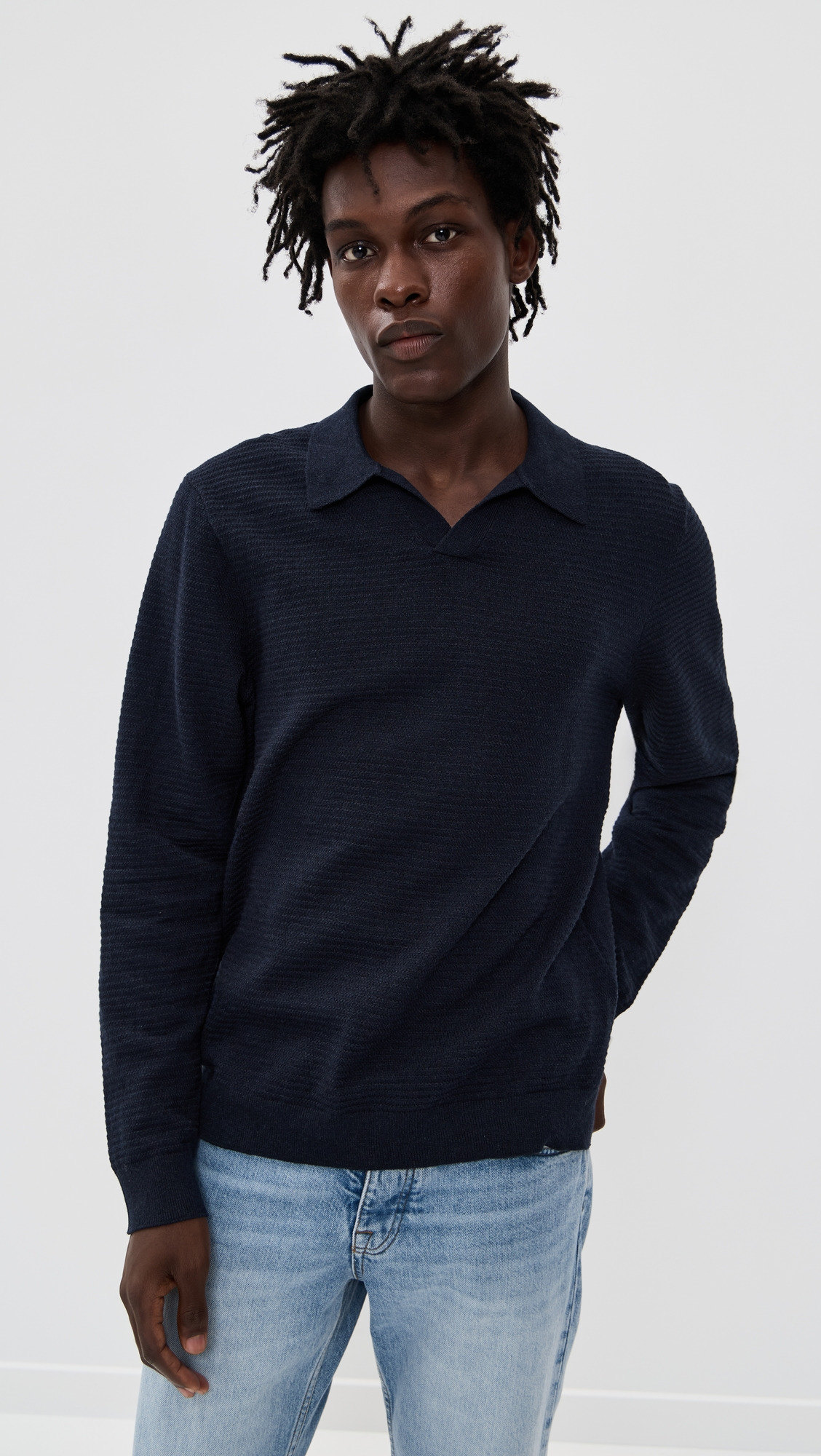 Paul Johnny Collar Polo Sweater - 6