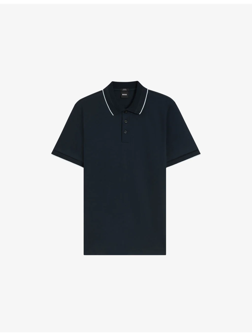Contrast-Trim Short-Sleeve Cotton Polo - 1