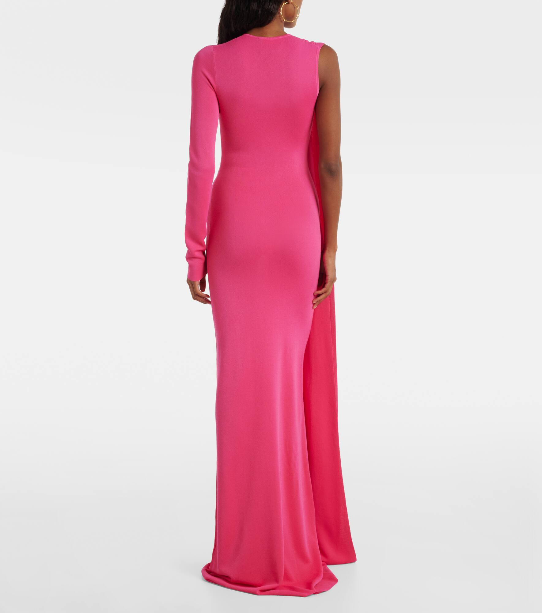 Scarf-detail jersey gown - 3