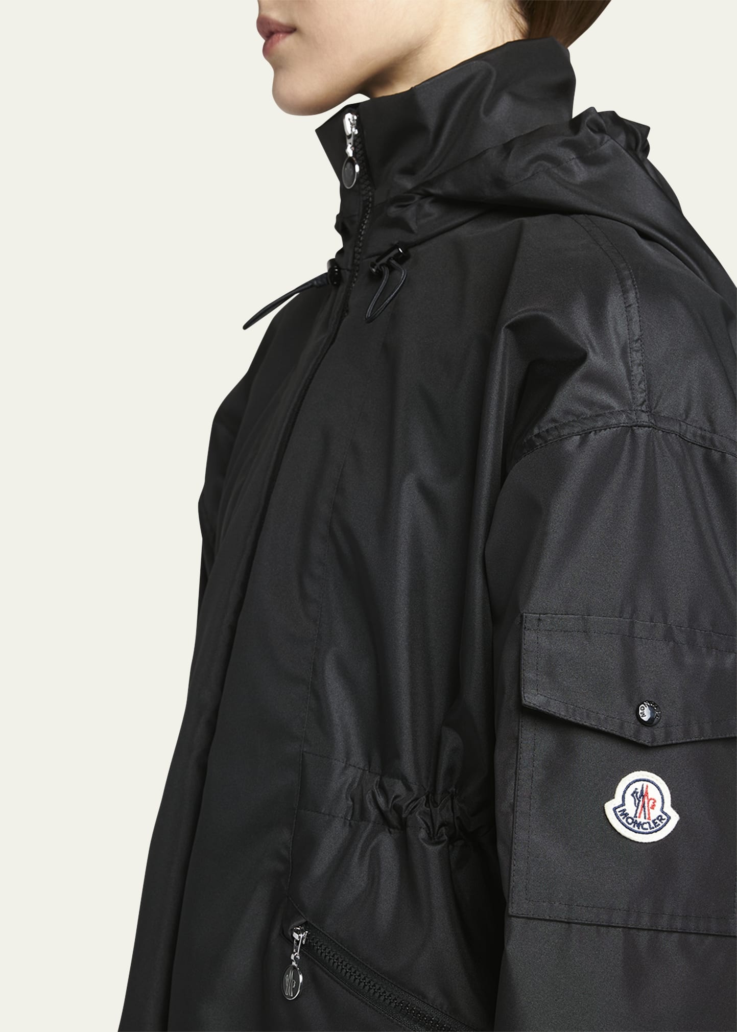 Moncler Adhemar Water-Repellent Long Parka Jacket