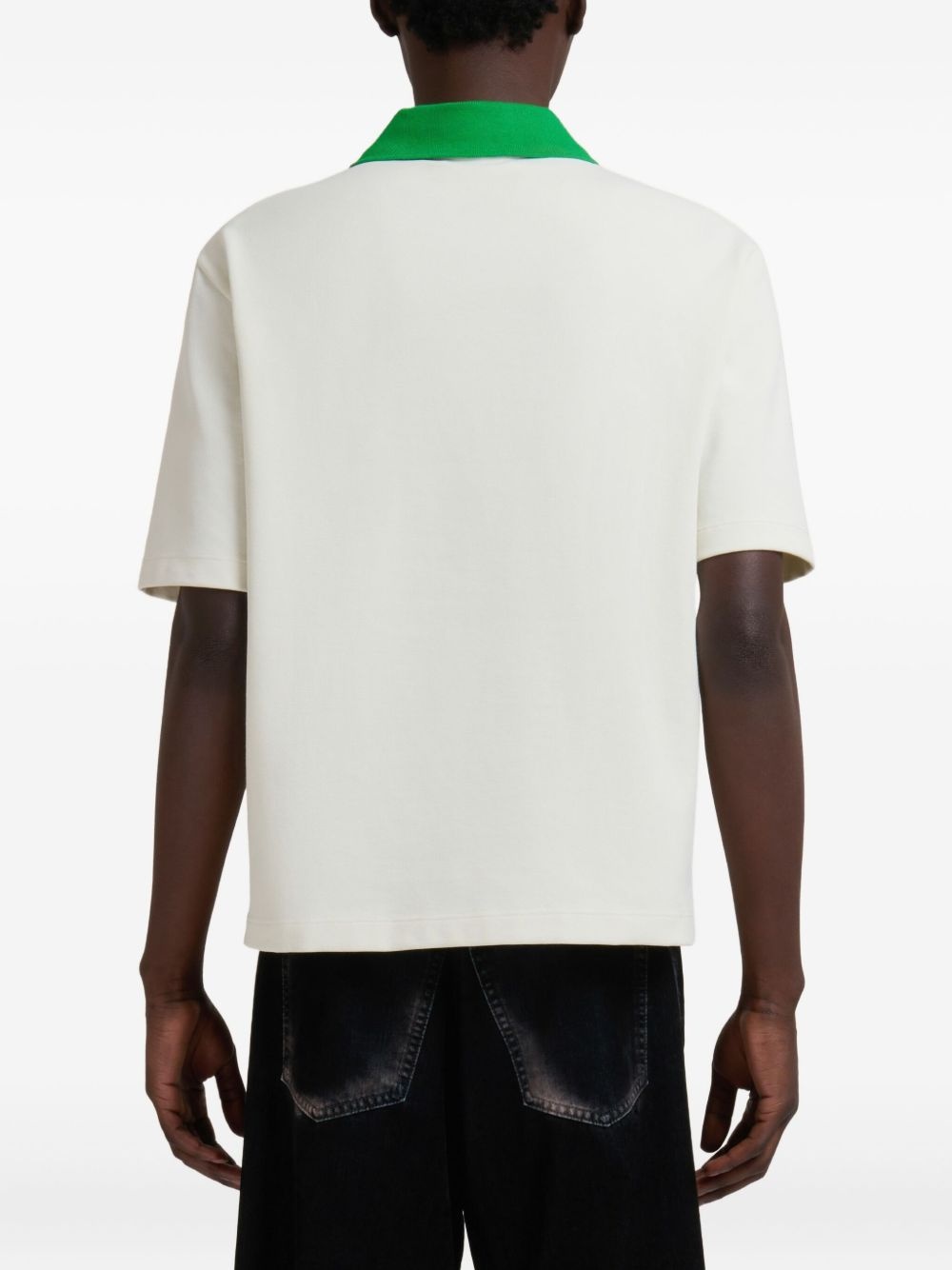 contrasting-collar polo shirt - 3