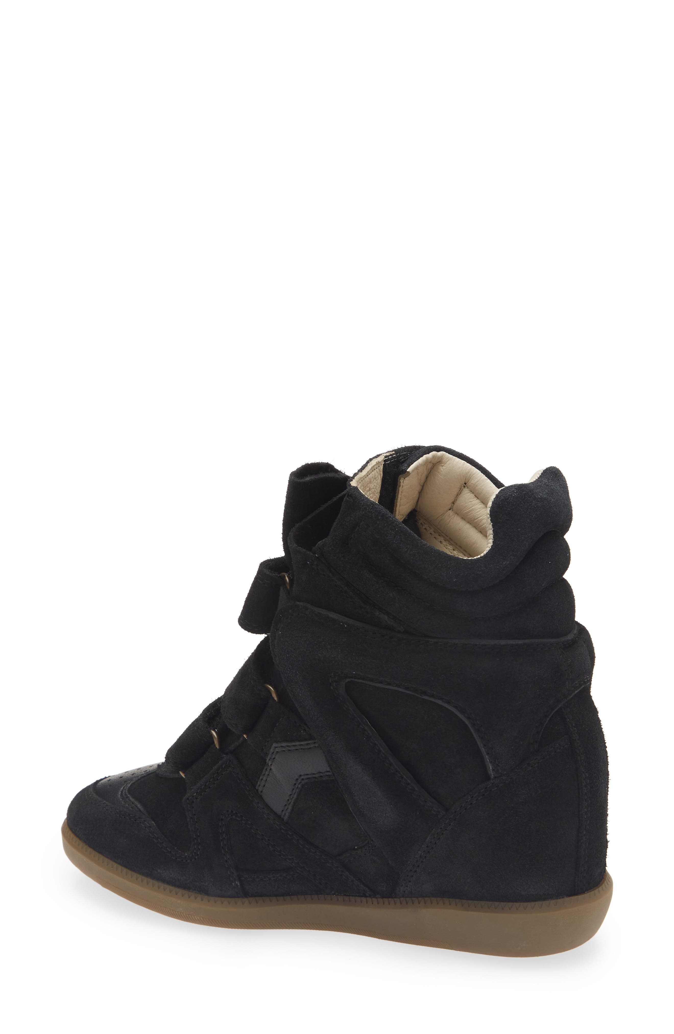 Isabel Marant Bekett Hidden Wedge High Top Sneaker in Black at Nordstrom - 2