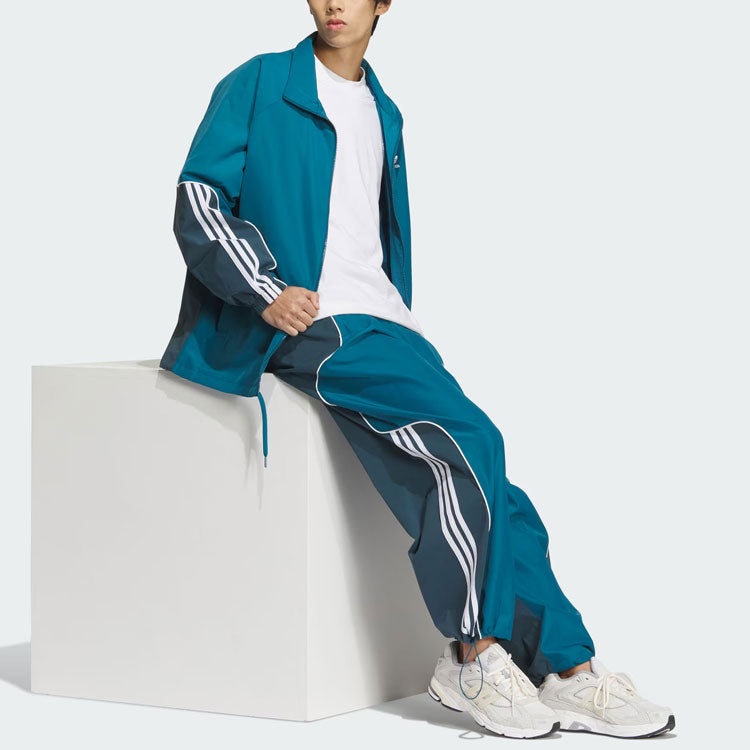 adidas Originals 3-Stripes Coach Jacket Asia Sizing 'Blue' JE3492 - 5