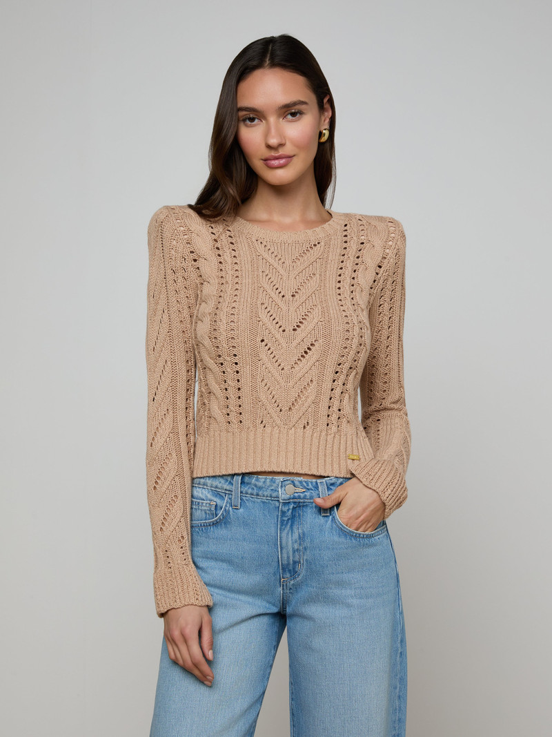 L'AGENCE Mio Cabled Pullover outlook