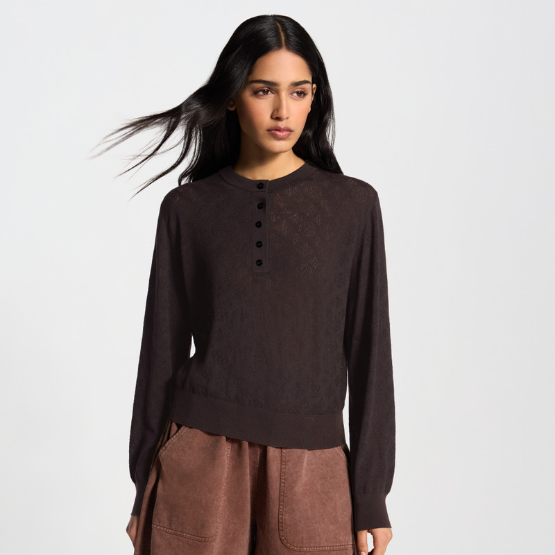 Openwork Mahina Henley Pullover 4