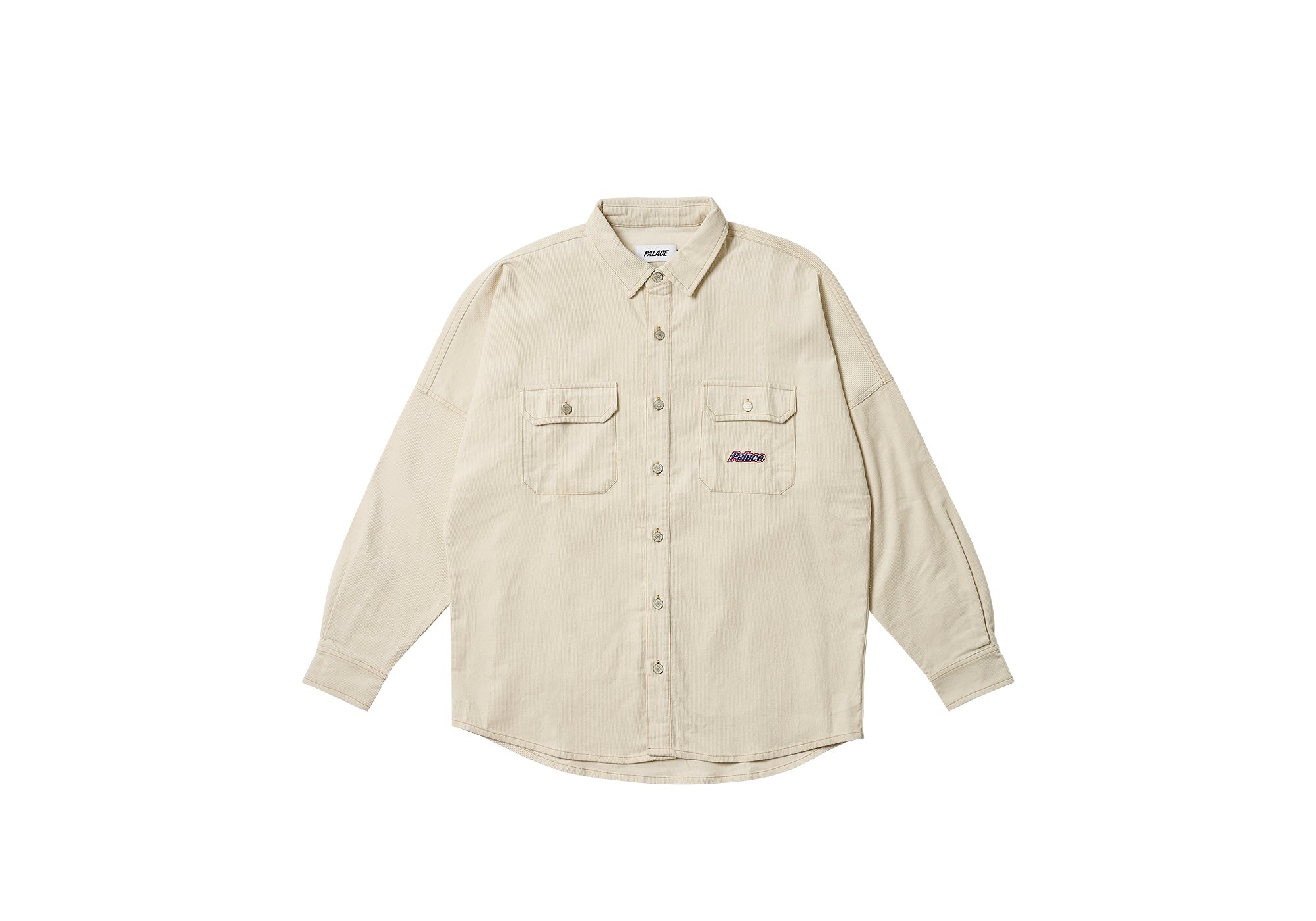 DROP SHOULDER CORD SHIRT SOFT WHITE - 1