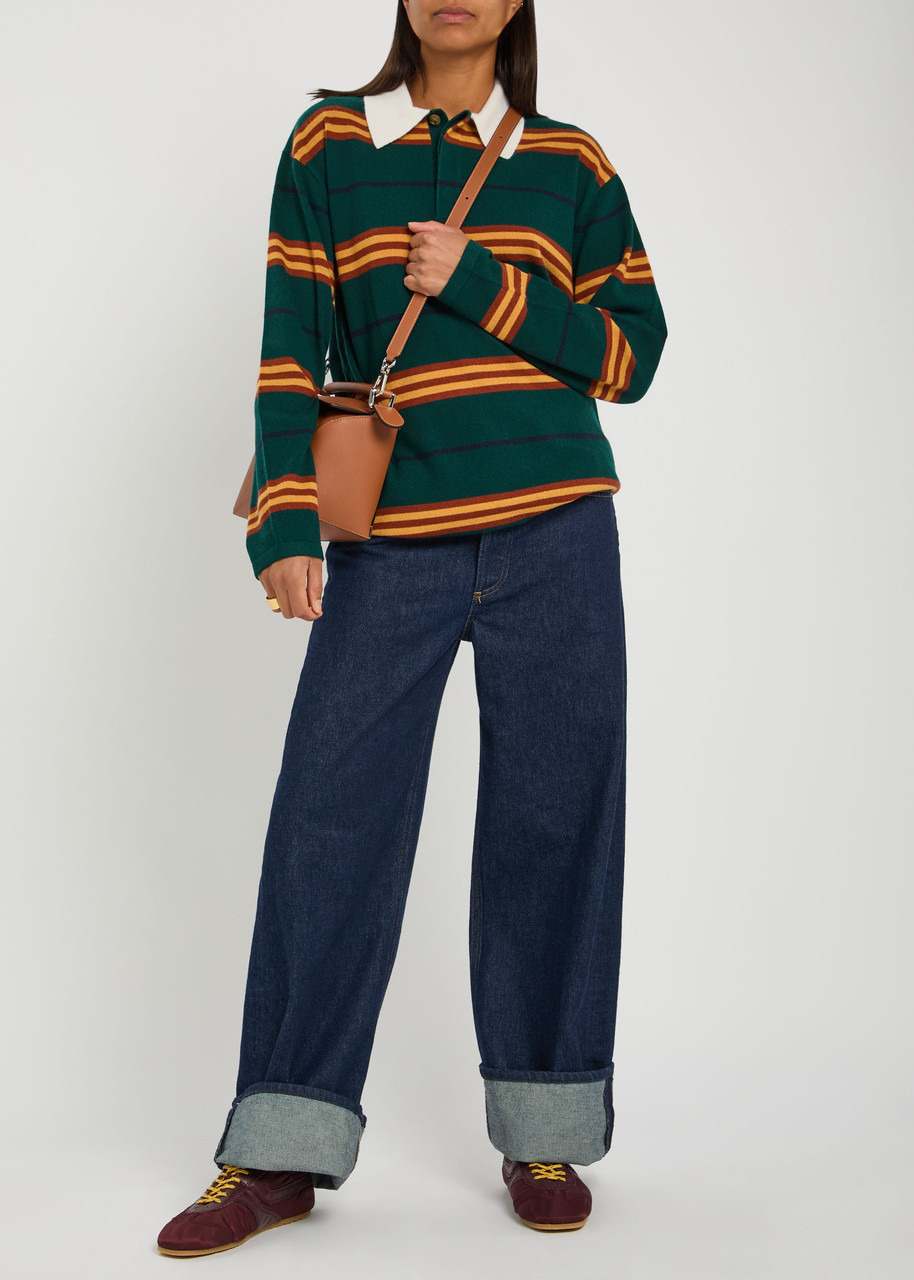 Guest In Residence Striped Cashmere Polo Jumper - 4
