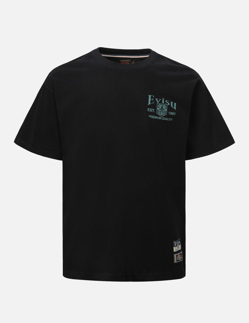 EVISU POCKET-SHAPED DARUMA DAICOCK PRINT RELAX FIT T-SHIRT outlook