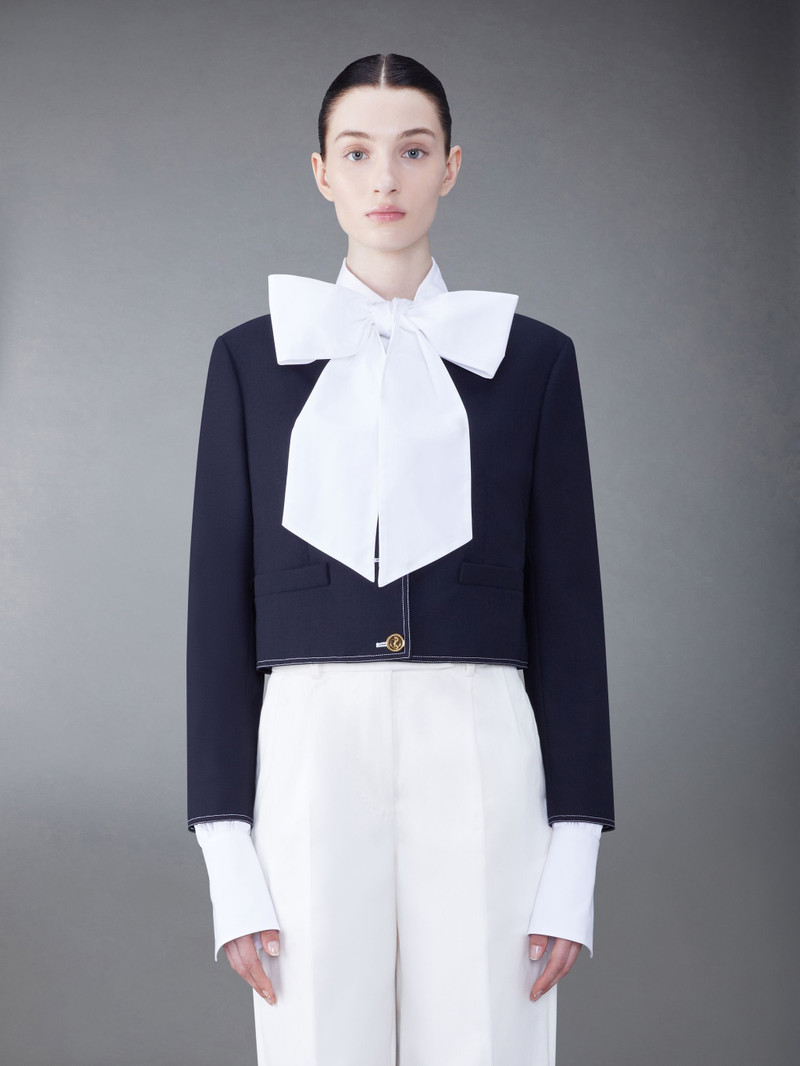 Thom Browne Fresco Box Pleat Cardigan Jacket outlook