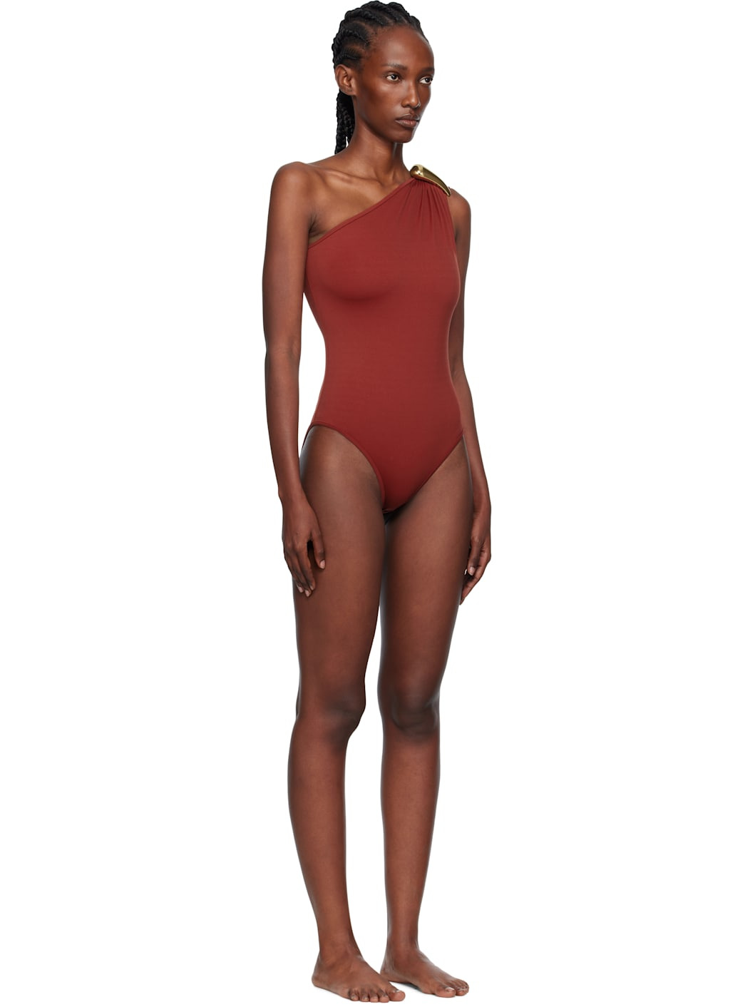 Red Stretch Nylon Swimsuit - 2