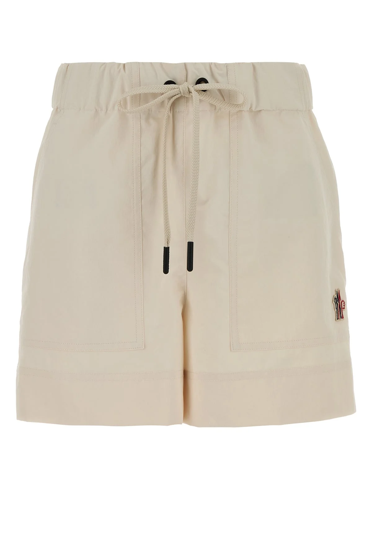 Cream polyester shorts - 1