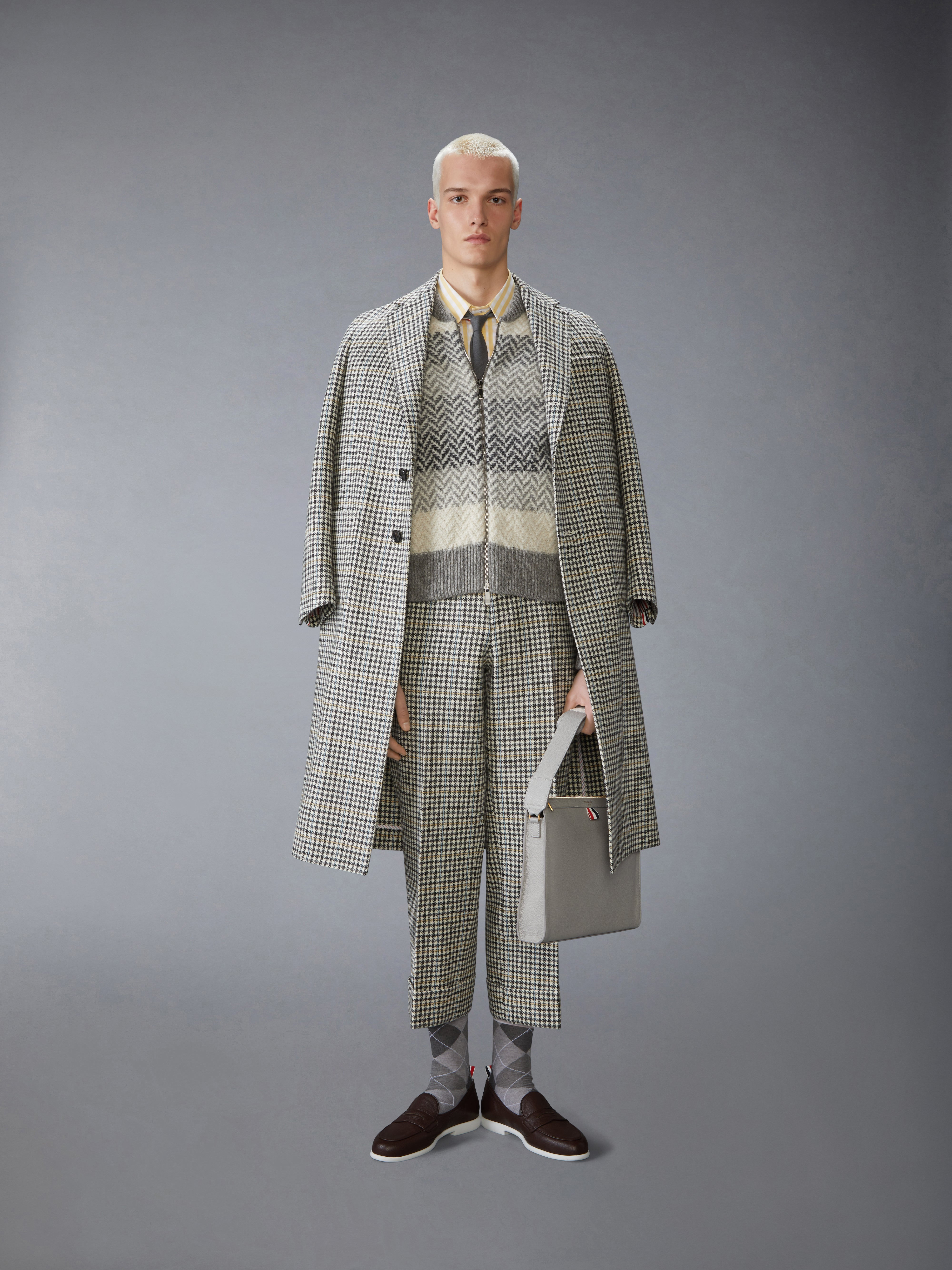 DONEGAL AND CUSHENDALE HERRINGBONE JACQUARD BOMBER JACKET - 4