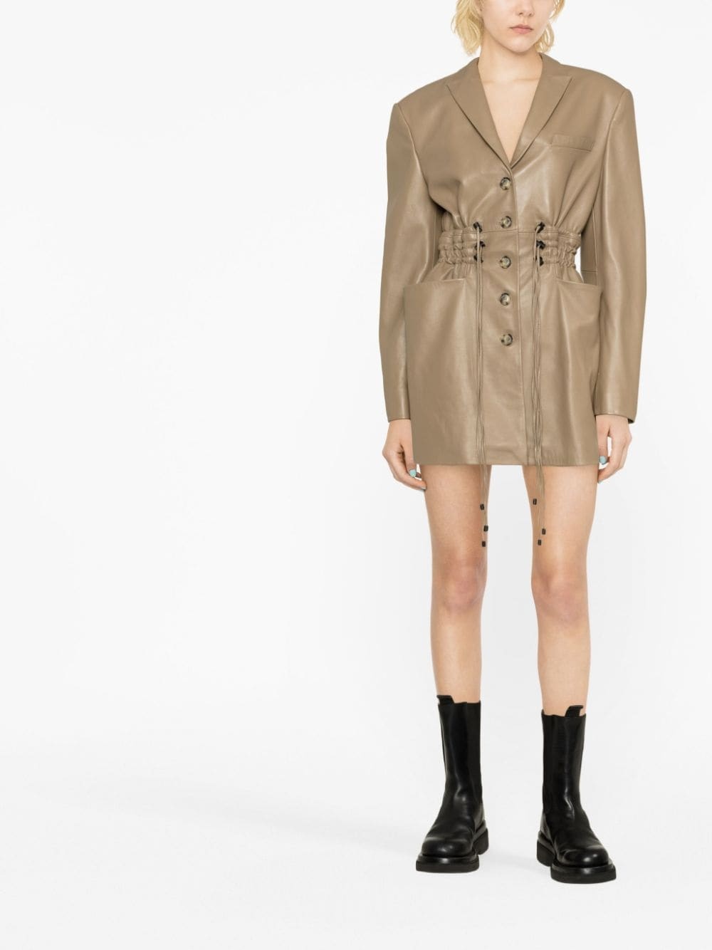 Irbid leather blazer dress - 2
