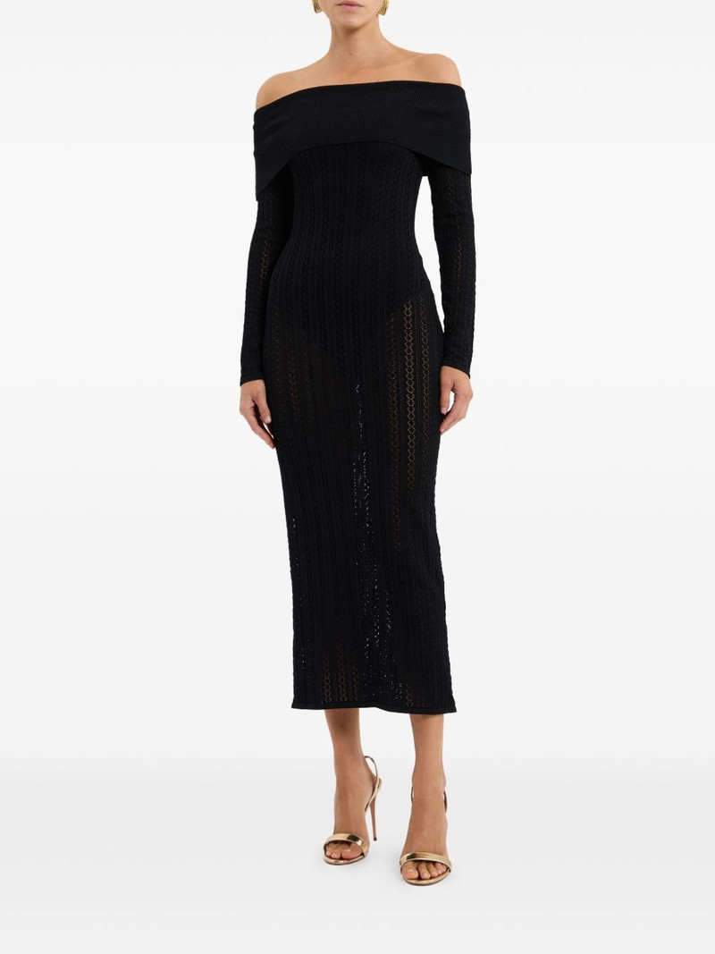 REBECCA VALLANCE Lorelei off-shoulder knitted dress outlook
