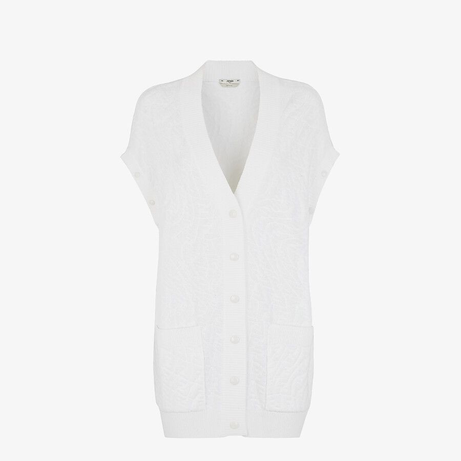 White cotton cardigan - 4