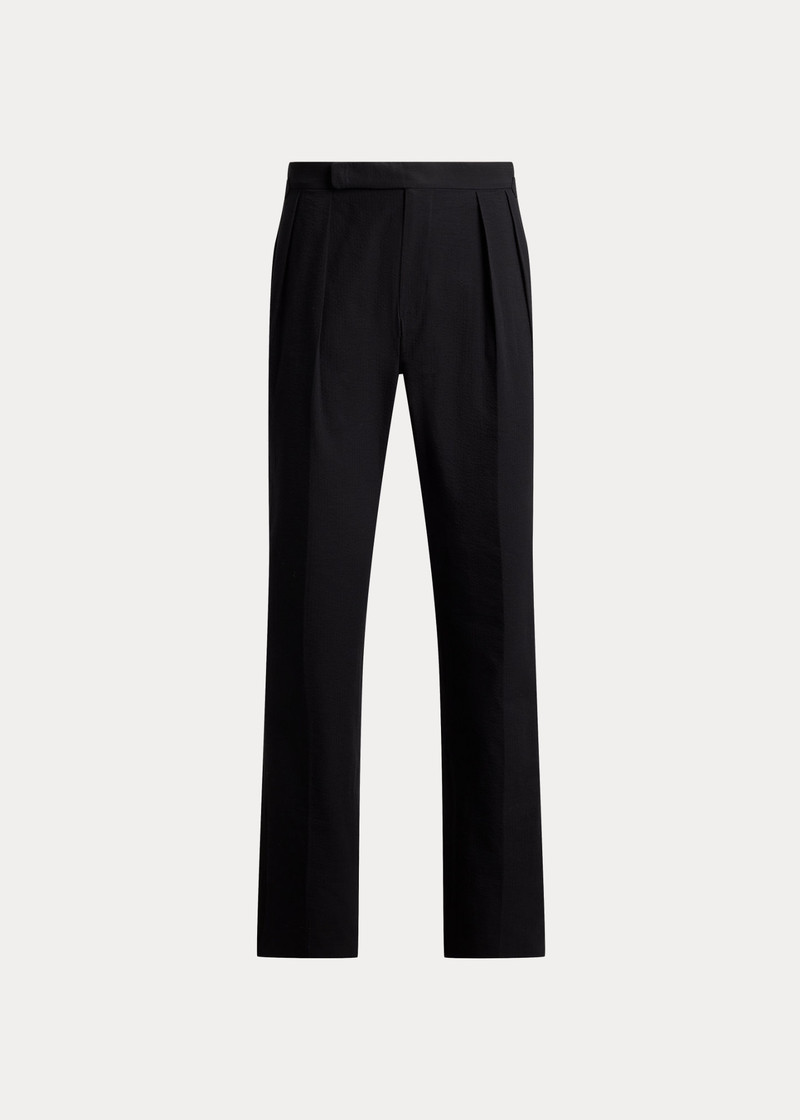 Pleated Seersucker Tuxedo Trouser 1