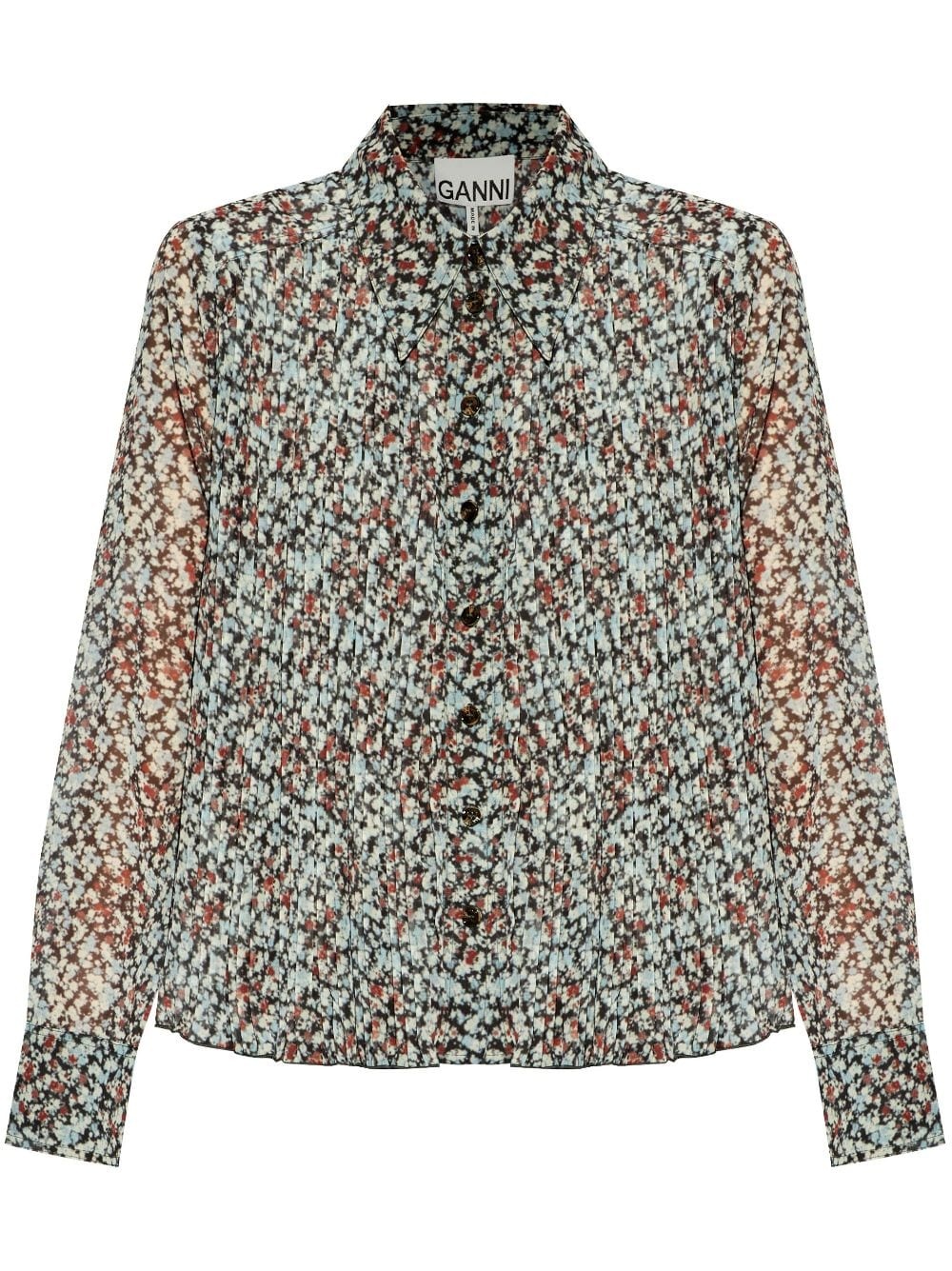 printed long-sleeve shirt - 1