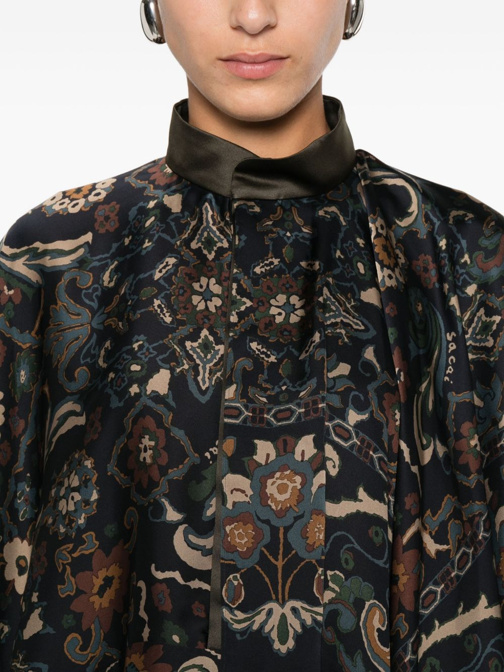 paisley-print layered blouse - 5