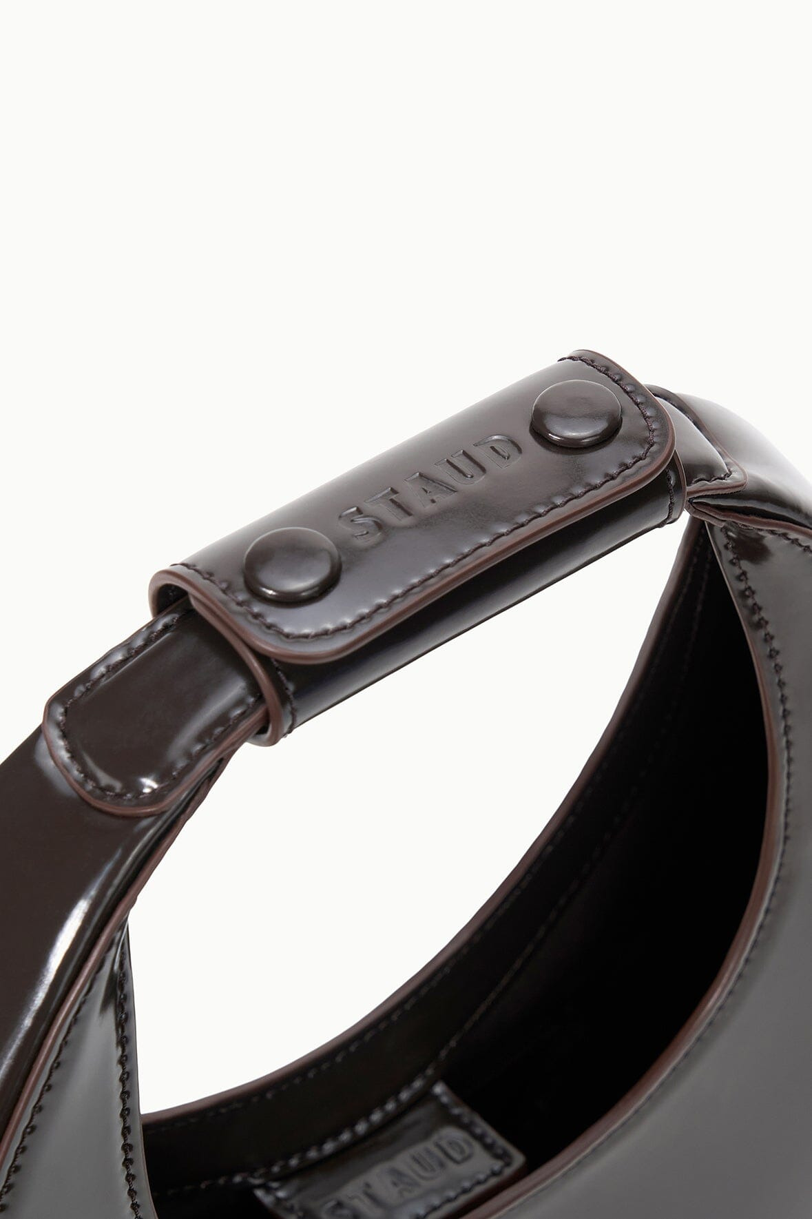 STAUD MINI MOON BAG ESPRESSO LEATHER - 5