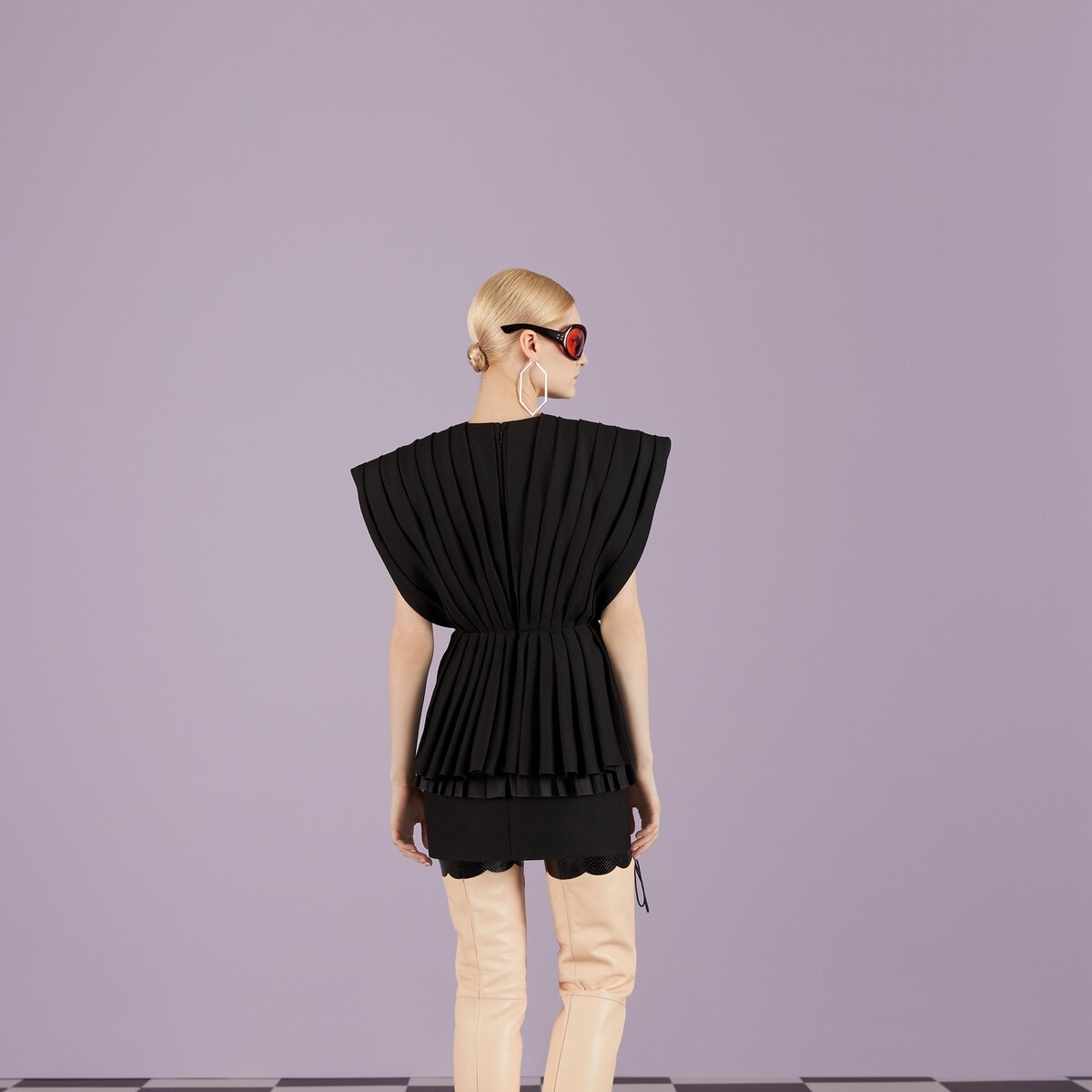 GUCCI Wool dress with pleats | REVERSIBLE