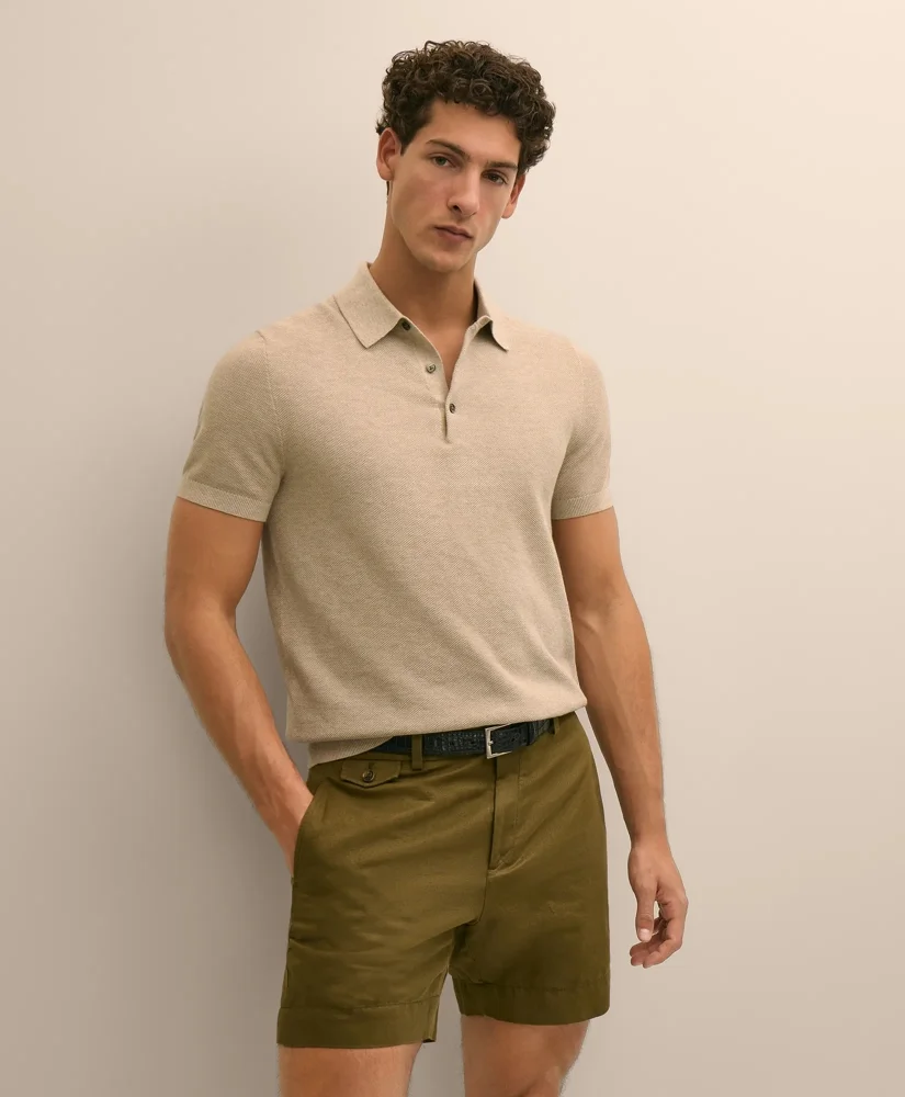 Supima® Cotton Pique Polo Sweater - 1