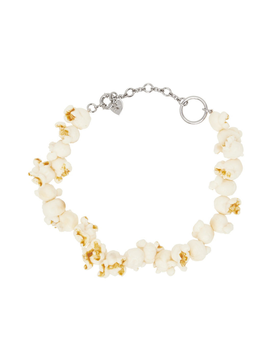 Off-White Popcorn Shape Necklace - 1