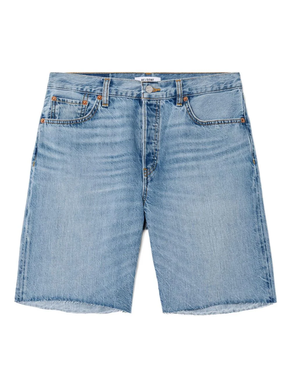 90s Comfort frayed-hem denim shorts - 1