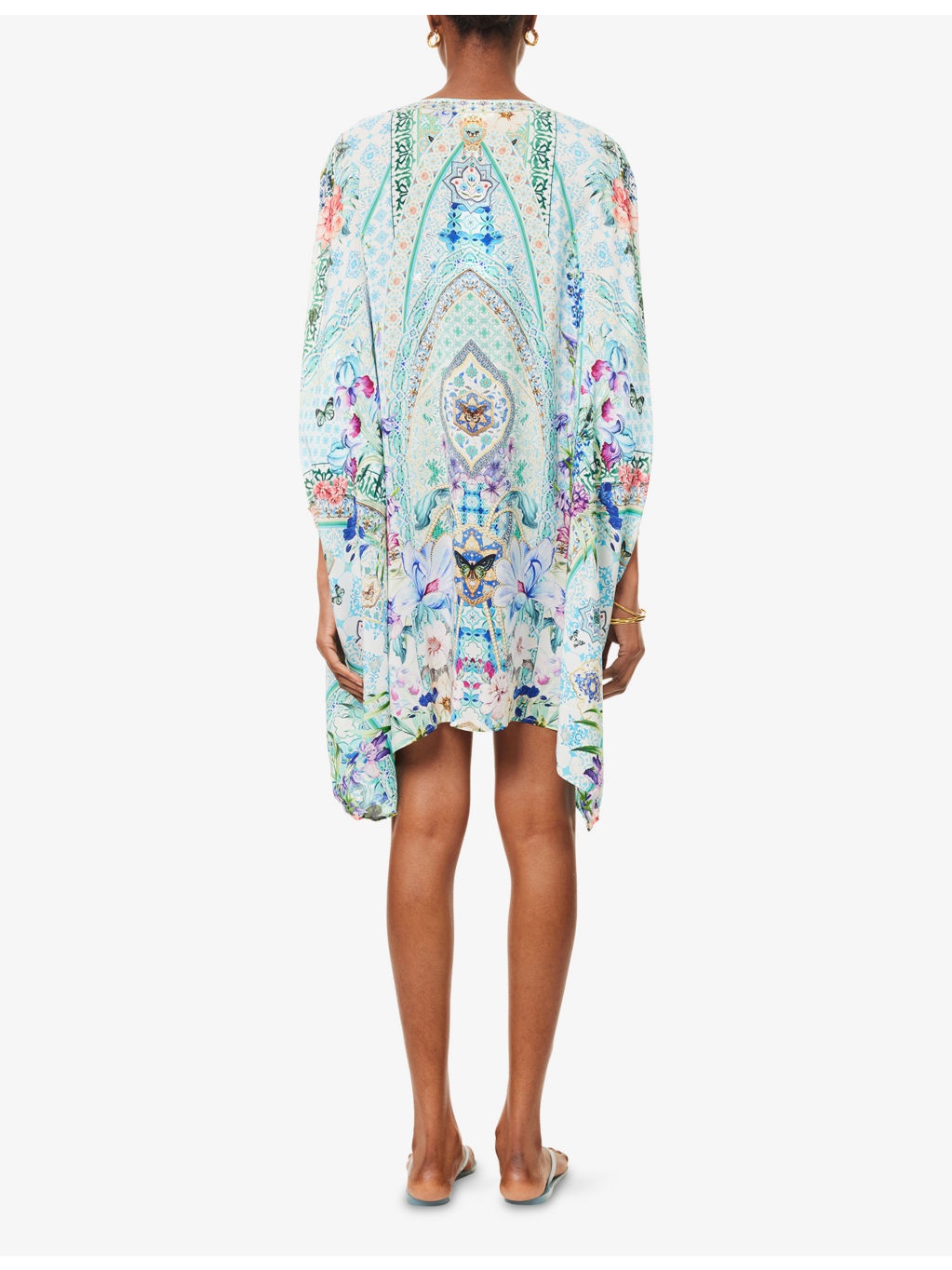Sunrise In Sintra V-Neck Silk Kaftan - 4