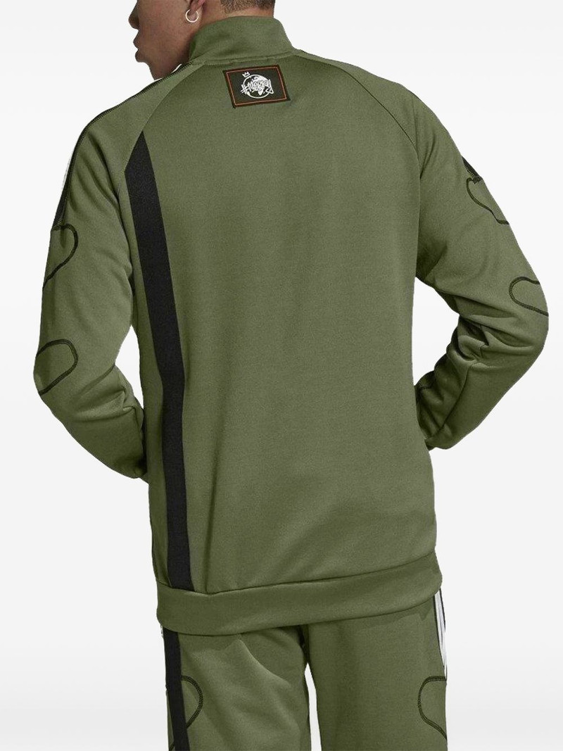 adidas logo-detail zip sweatshirt outlook