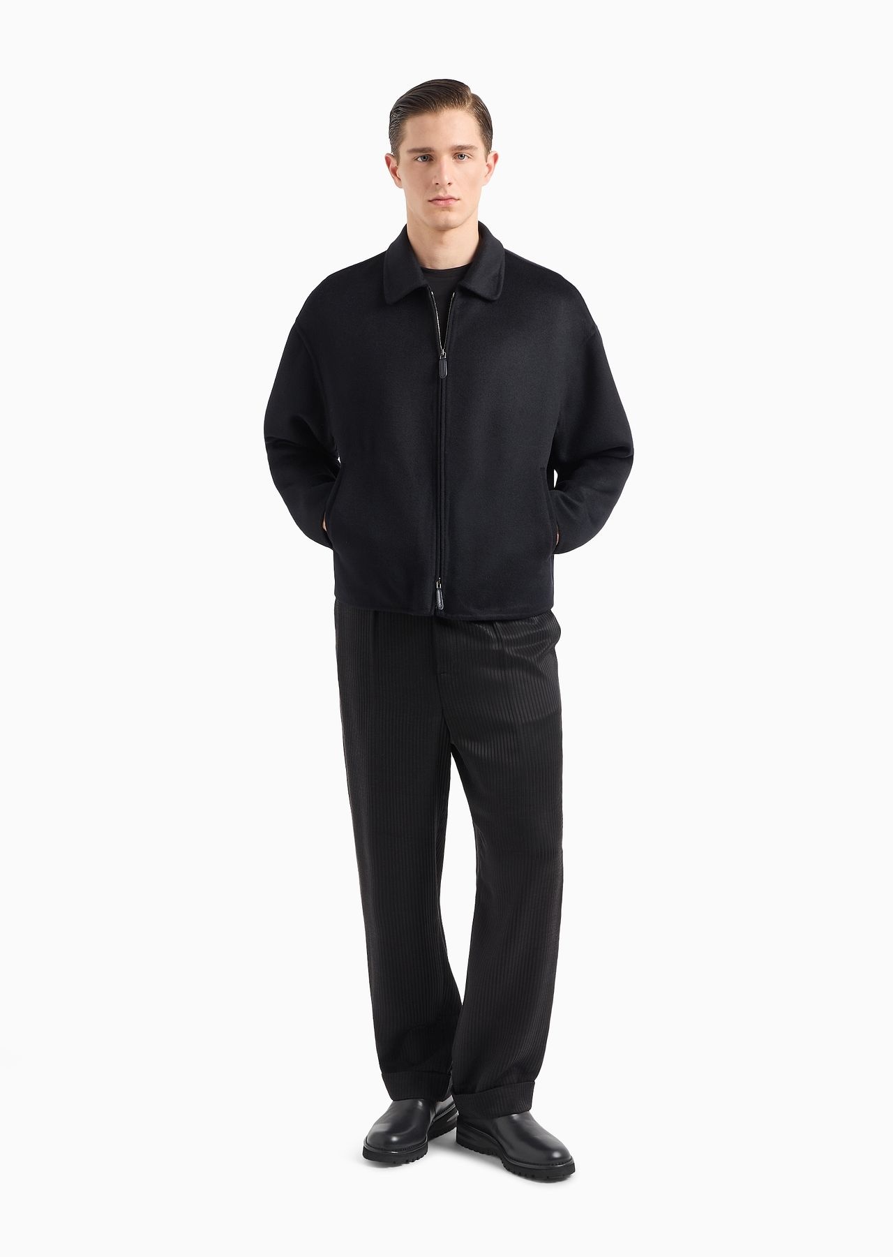 Double cashmere cloth blouson - 4