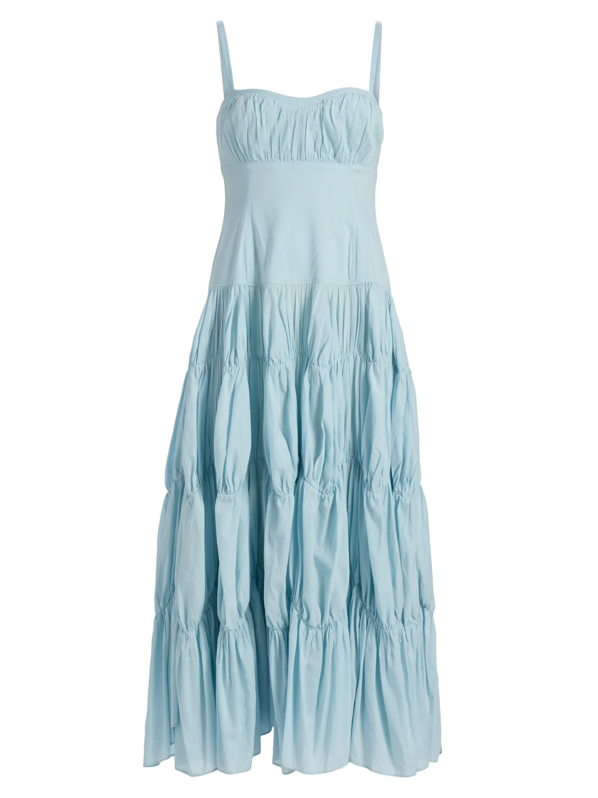 Women's Emmalina Smocked Cotton Midi-Dress - Adriatic - 1