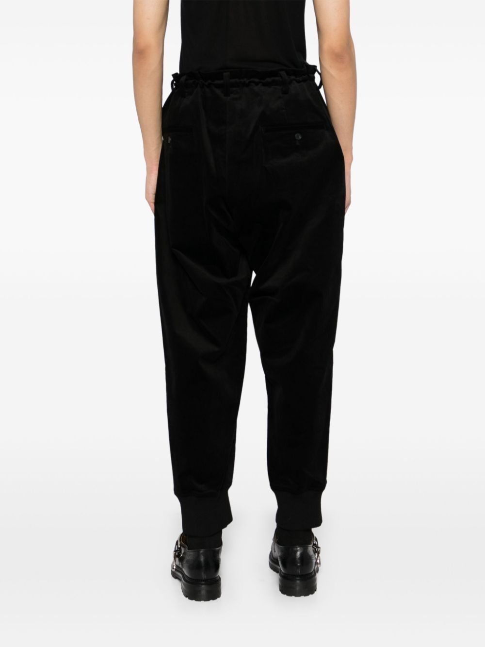 velvet tapered trousers - 4