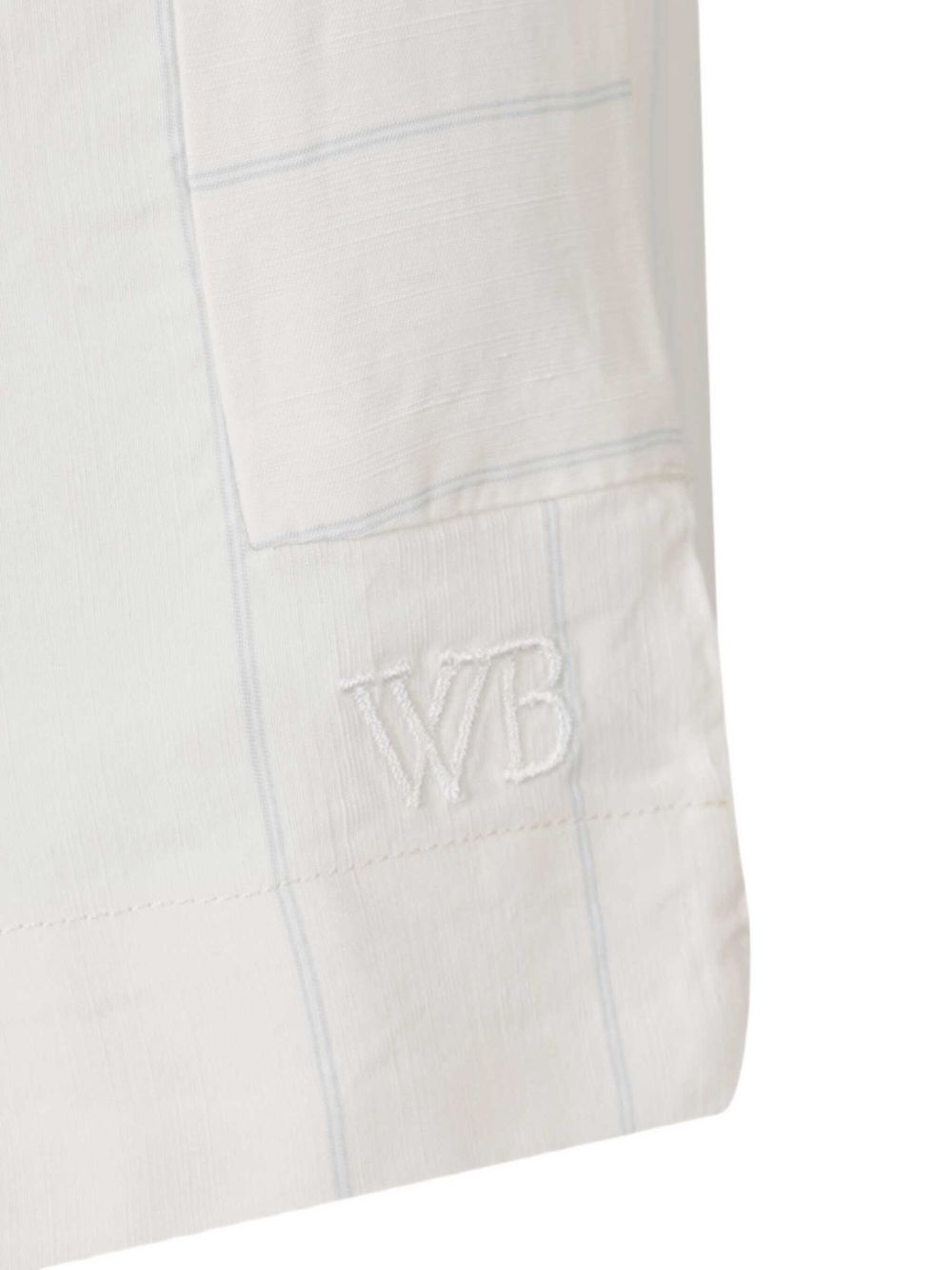 striped linen shorts - 5