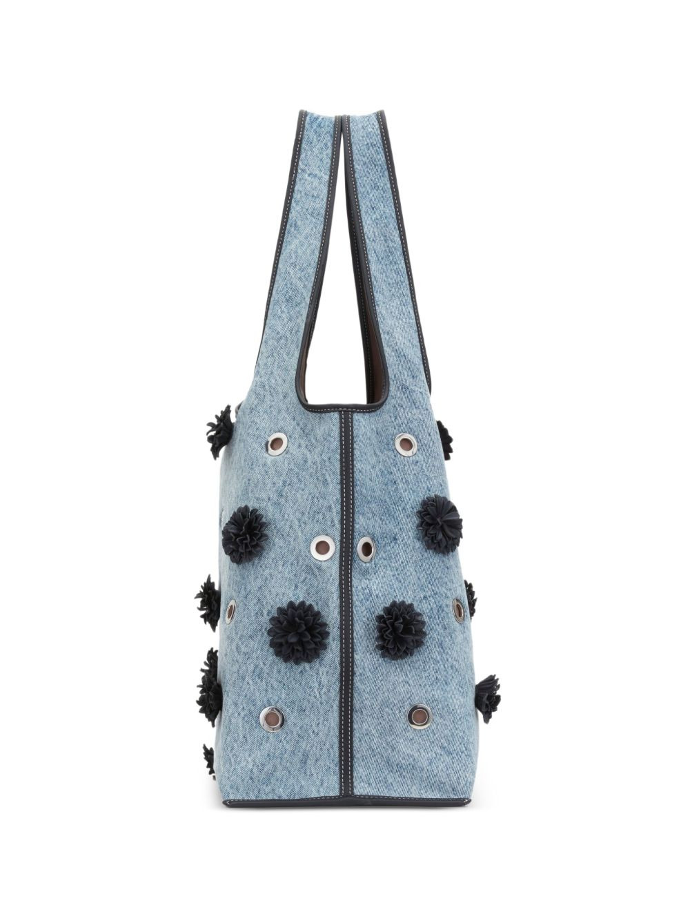pom-pom eyelet tote bag - 5