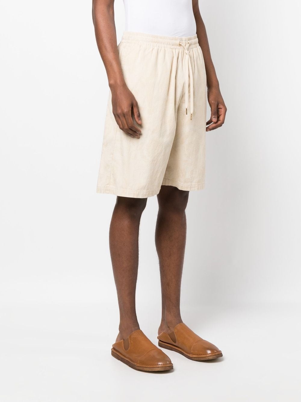 Barocco Silhouette-jacquard drawstring shorts - 3