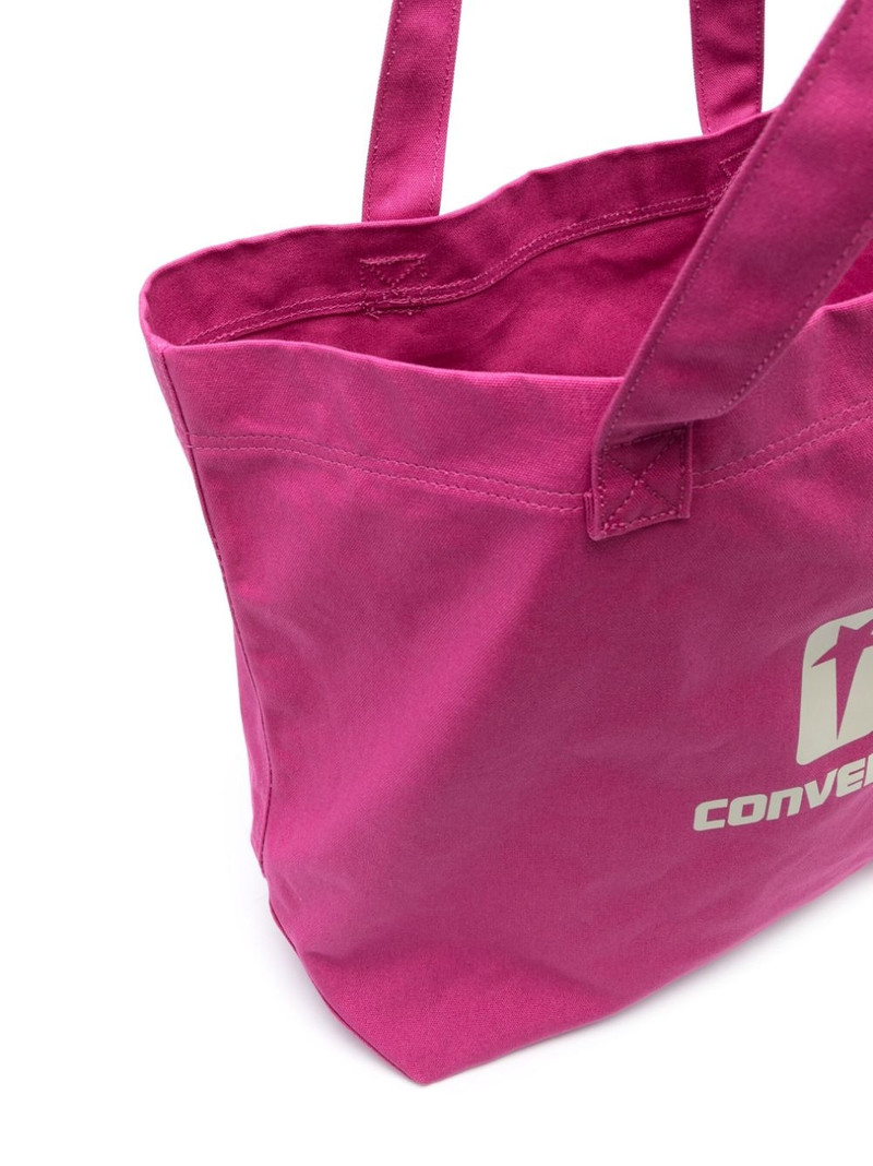 x DRKSHDW logo-print canvas tote bag 5