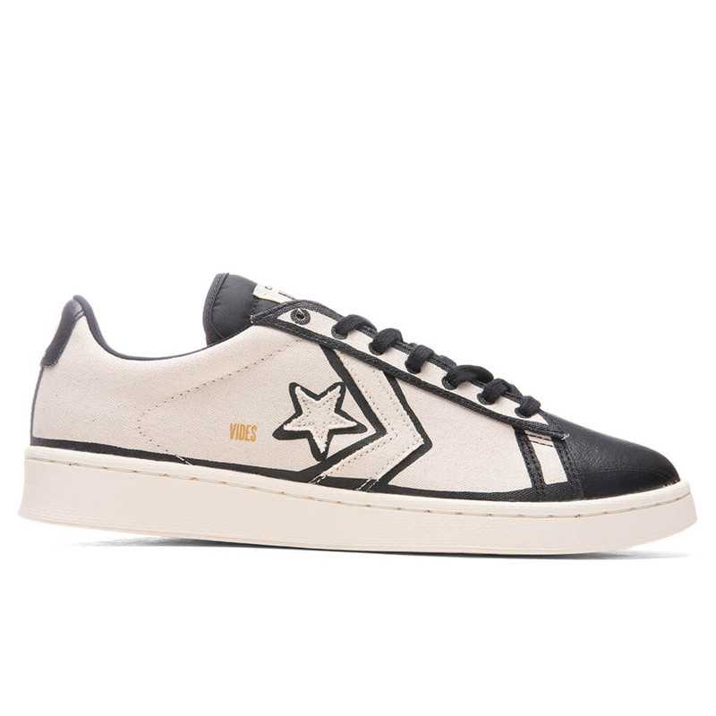 CONVERSE X JOSHUA VIDES PRO LEATHER OX - NATURAL IVORY/BLACK/WHITE - 1