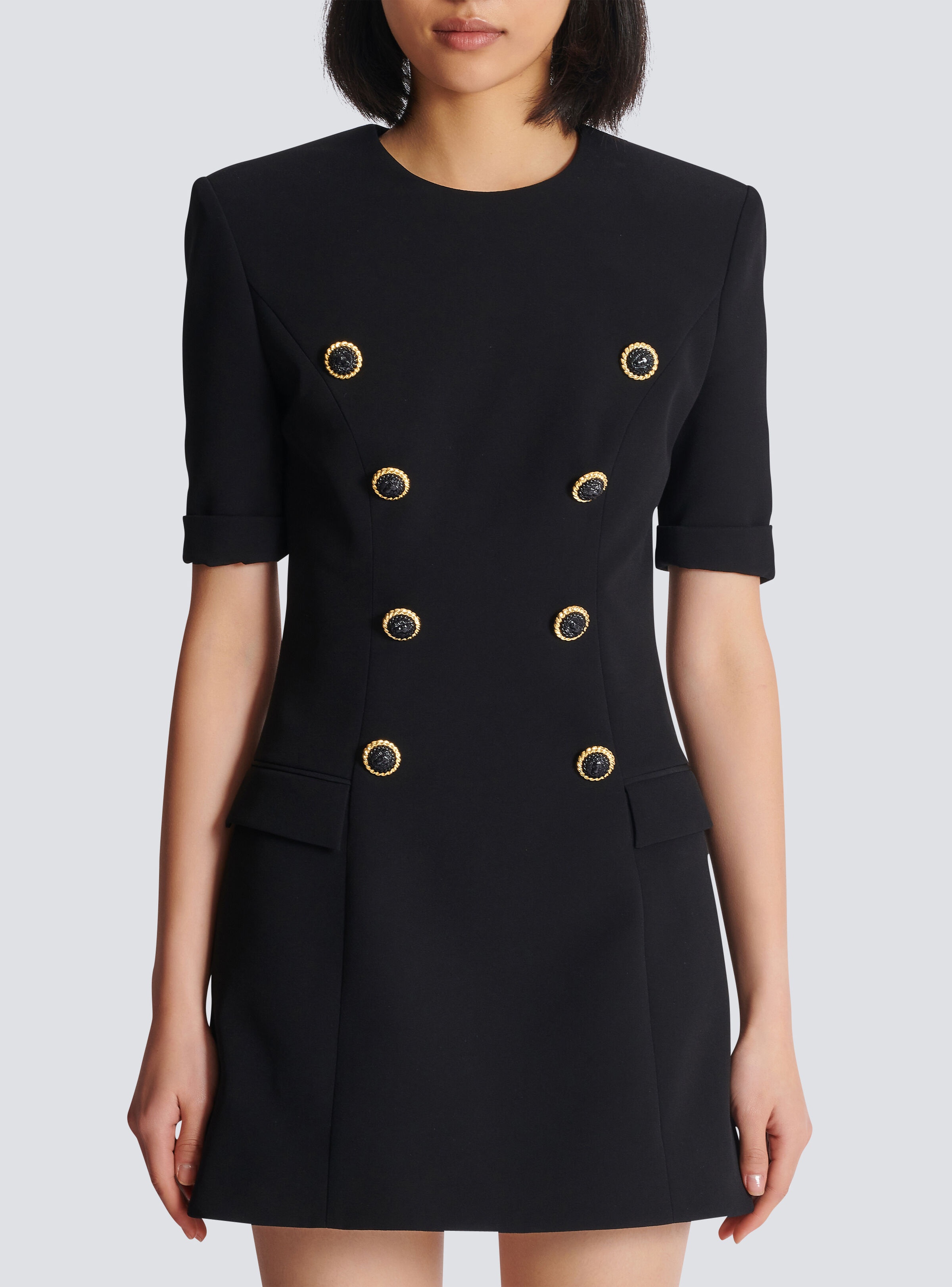 8-button crepe dress - 5