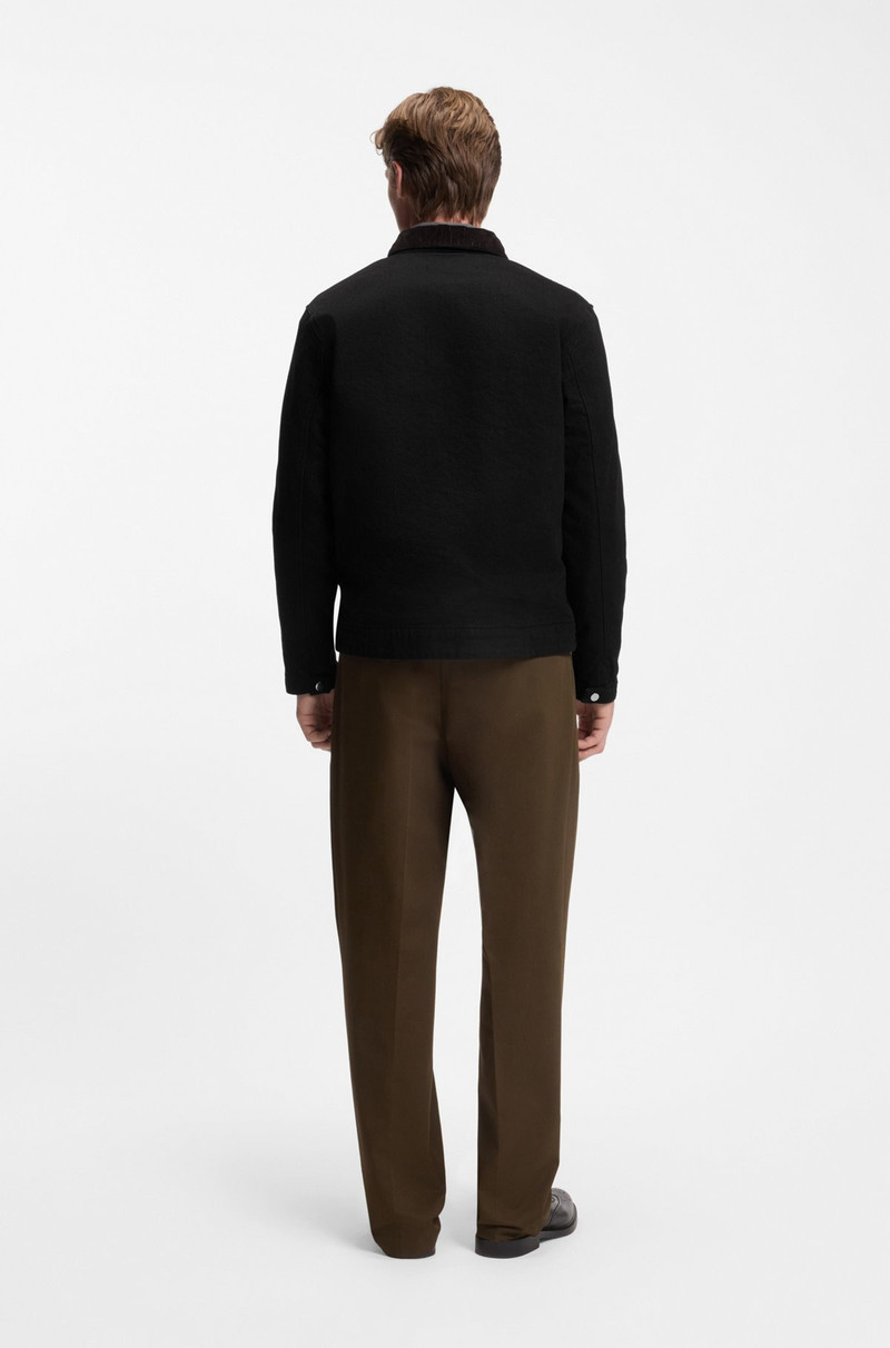 BECKHAM X BOSS JACKET IN BLACK RIGID DENIM 4